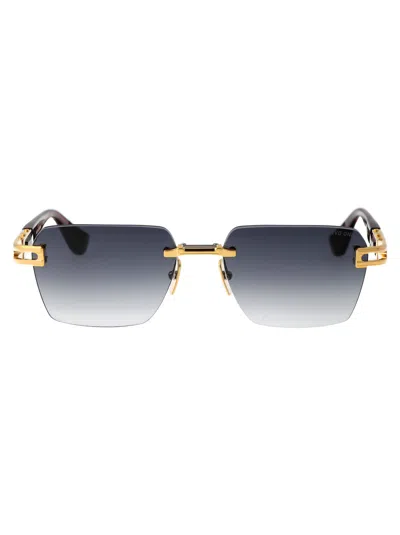 Dita Eyewear Yellow Gold - Sienna Blaze W/ Grey To Clear Gradient Titanium Sunglasses In Gray