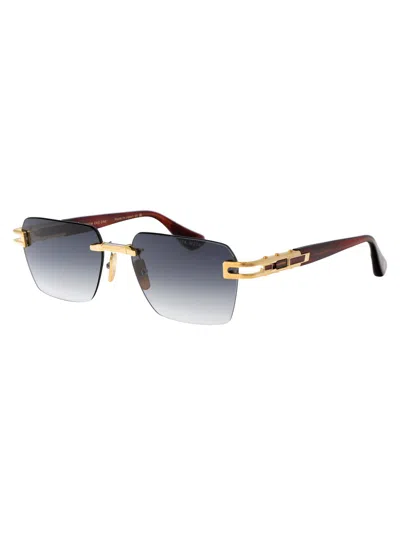 Dita Eyewear Yellow Gold - Sienna Blaze W/ Grey To Clear Gradient Titanium Sunglasses In Gray