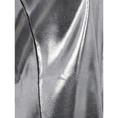 Junya Watanabe Metallic Sleeveless Sweater Structured Shoulders In Silver