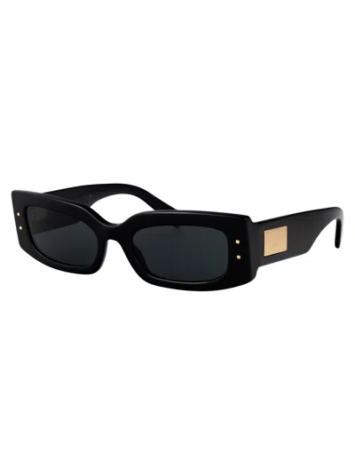 Dolce & Gabbana Black Acetate Sunglasses In Black