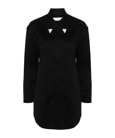 Giuseppe Di Morabito Rhinestone-embellished Poplin Mini Dress In Black