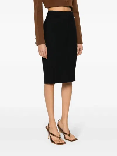 Giuseppe Di Morabito Tailored Black Midi Skirt In Black