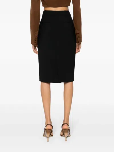 Giuseppe Di Morabito Tailored Black Midi Skirt In Black