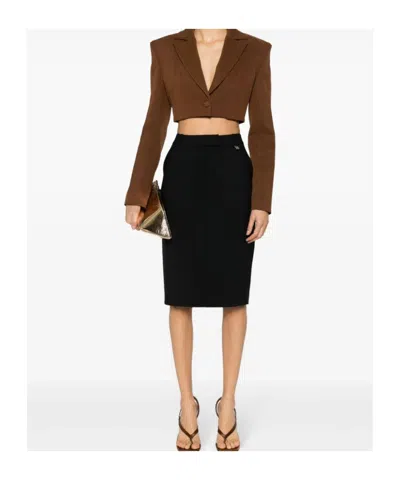 Giuseppe Di Morabito Tailored Black Midi Skirt In Black