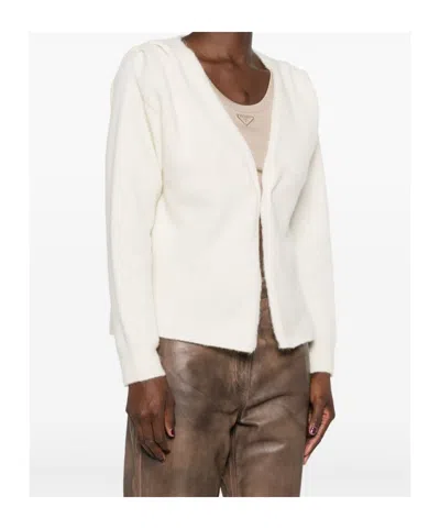 Giuseppe Di Morabito V-neck Alpaca Knit Sweater In White