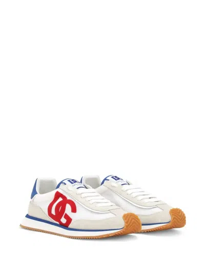 Dolce & Gabbana Logo Lace-up Sneakers In Blue