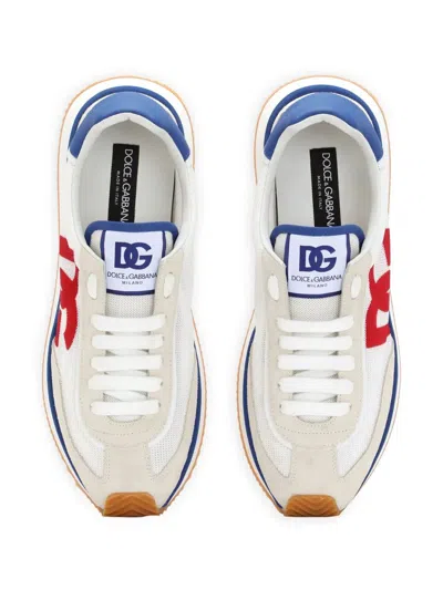 Dolce & Gabbana Logo Lace-up Sneakers In Blue