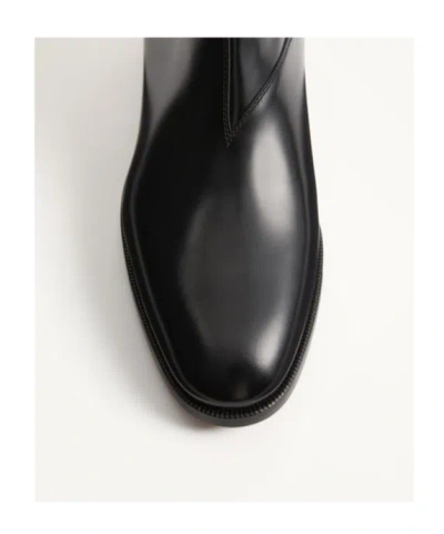 Valentino Pas Des Dieux Ankle Boot In Calfskin In Black