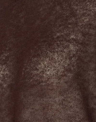 Haikure Crewneck Knitwear Sheer Fabric In Brown