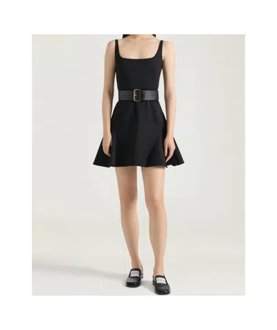 Givenchy Fluted Mini Dress In Black