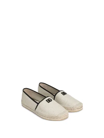 Dolce & Gabbana Fabric And Nappa Espadrilles In White