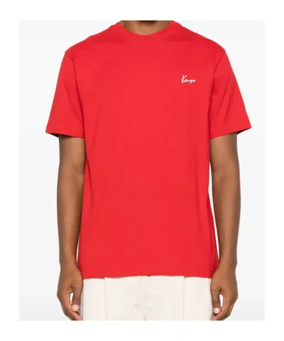 Kenzo Gots Archive Bouquet Print Cotton T-shirt In Red