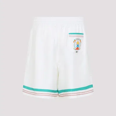 Casablanca Casa Way Drawstring-waist Track Shorts In White