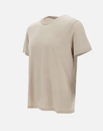 Herno Short-sleeved Crewneck Knitted T-shirt In Neutral