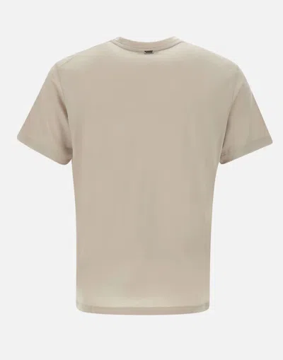 Herno Short-sleeved Crewneck Knitted T-shirt In Neutral