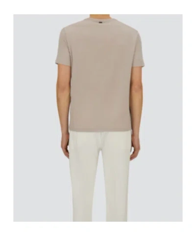 Herno Short-sleeved Crewneck Knitted T-shirt In Neutral