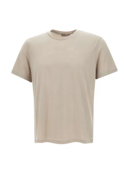 Herno Short-sleeved Crewneck Knitted T-shirt In Neutral