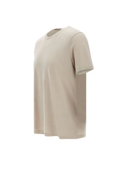 Herno Short-sleeved Crewneck Knitted T-shirt In Neutral