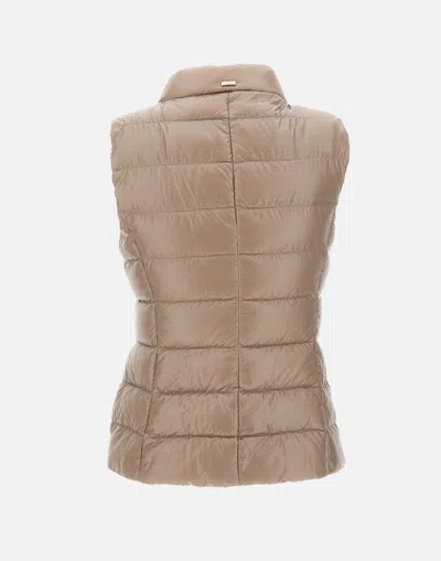 Herno Sleeveless Zipper Down Jacket In Gray