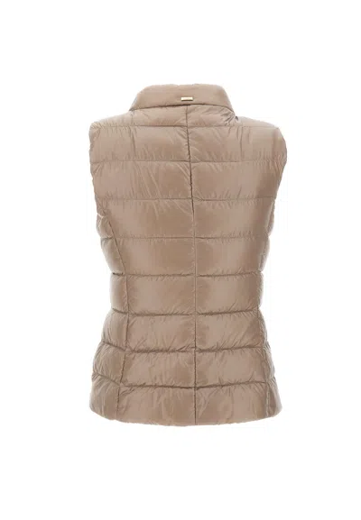 Herno Sleeveless Zipper Down Jacket In Gray