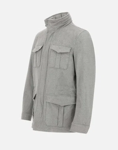 Herno Multi-pocket Field Jacket In Gray