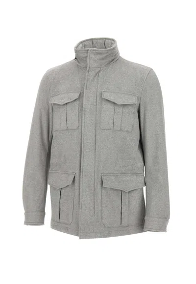 Herno Multi-pocket Field Jacket In Gray