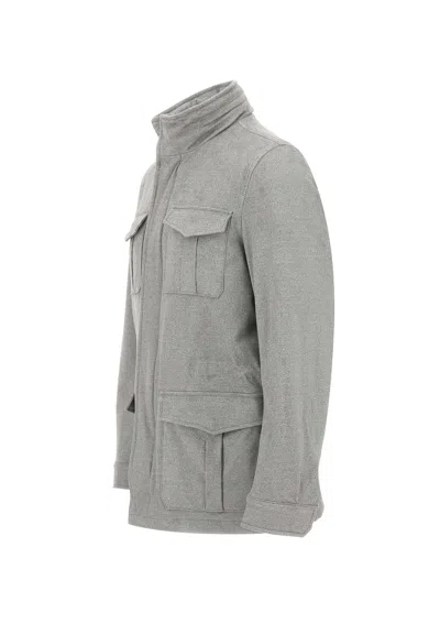 Herno Multi-pocket Field Jacket In Gray