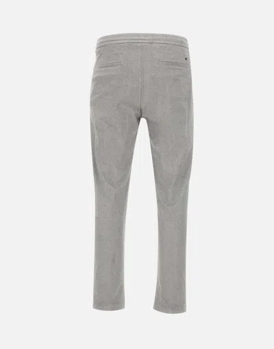 Herno Resort Trousers In Melange Suede Effect In Gray