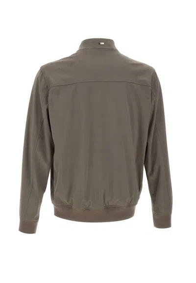 Herno Zip-fastening Bomber Jacket In Brown