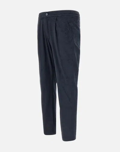 Herno Pleated-detail Trousers In Blue