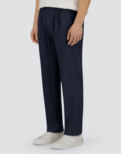 Herno Pleated-detail Trousers In Blue