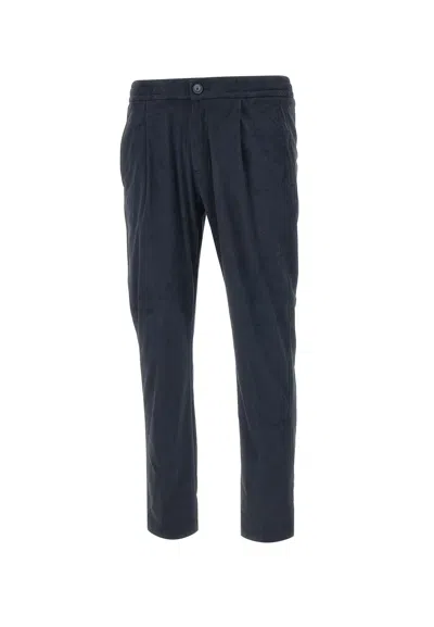 Herno Pleated-detail Trousers In Blue