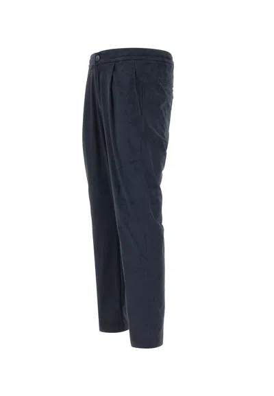 Herno Pleated-detail Trousers In Blue