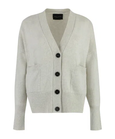 Roberto Collina Wool And Cashmere Cardigan In Grey