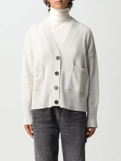 Roberto Collina Wool And Cashmere Cardigan In Grey