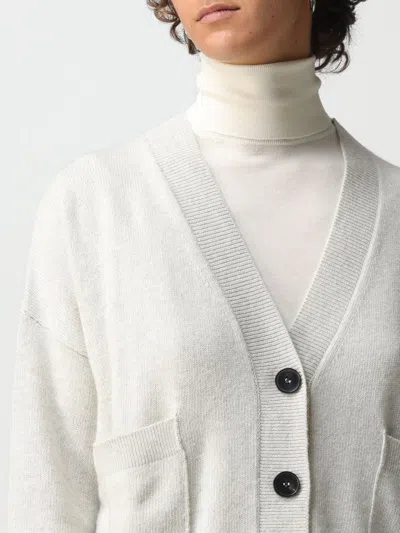 Roberto Collina Wool And Cashmere Cardigan In Grey