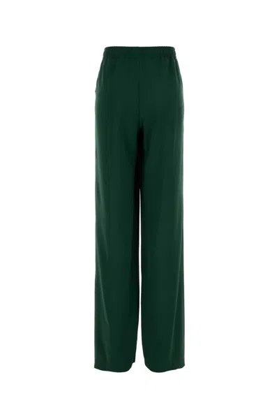 Ermanno Scervino Trousers Elastic Waistband Wide Leg In Green