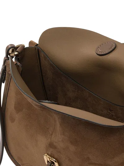 Etro Women Suede Pony Shoulder Bag