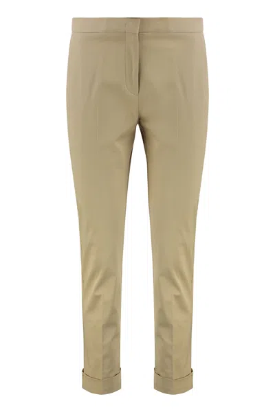 Etro Tailored Cropped Trousers Cuffed Hem In Brown