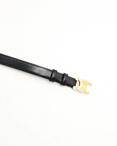 Celine Céline Medium 25mm Triomphe Belt, Size 75