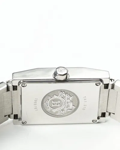 Pre-owned Hermes Hermès Tandem 19mm Ref Ta1.210 Watch In Silver