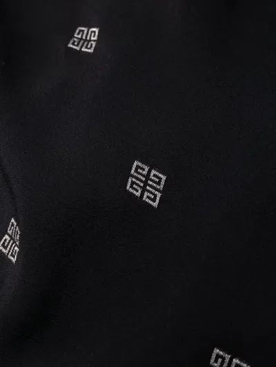 Givenchy 4g Lotus Leaf Edge Dress In Black