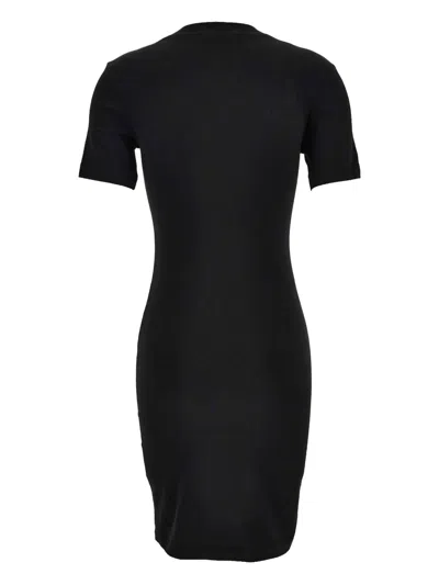 Versace Jeans Couture Black Vestiti Jersey Stretch Minidress In Black