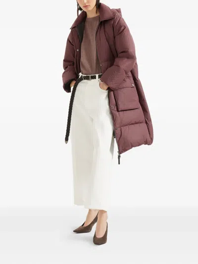 Brunello Cucinelli Water-resistant Taffeta Down Jacket In Pink
