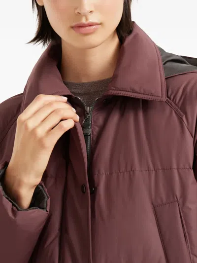 Brunello Cucinelli Water-resistant Taffeta Down Jacket In Pink
