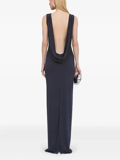 Cult Gaia Basha Cowl-back Maxi Dress In Blue