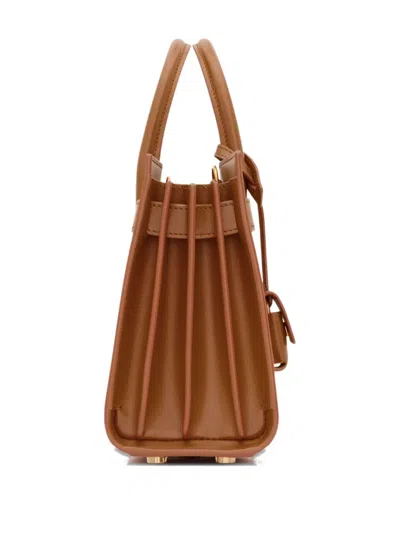Saint Laurent Sac De Jour Nano Leather Padlock Tote Bag