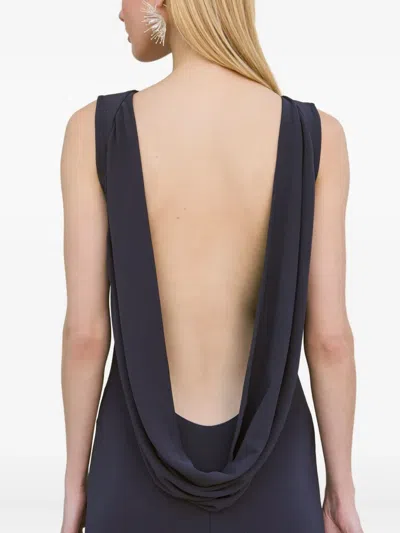 Cult Gaia Basha Cowl-back Maxi Dress In Blue