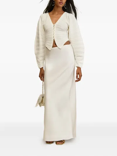 Cult Gaia Blair Pleated Button Cardigan