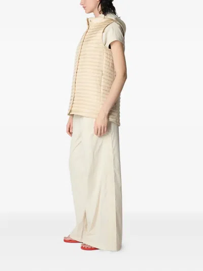 Save The Duck Quilted Sleeveless Gilet In Neutral